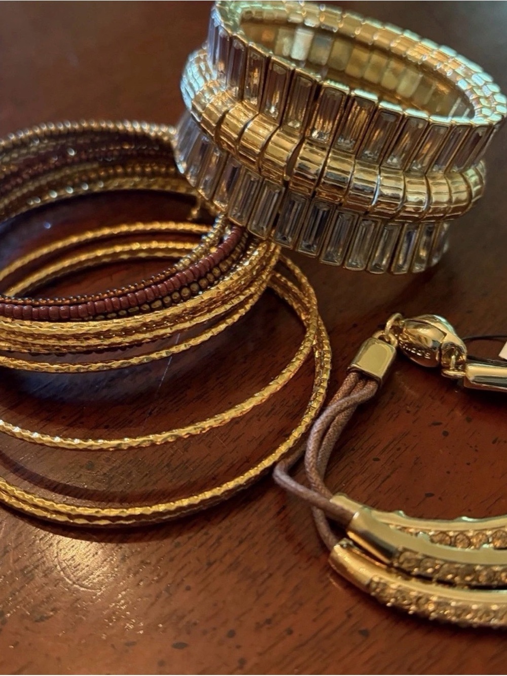 Gold and Brown Women's Bracelet Set - Fashion Accessories